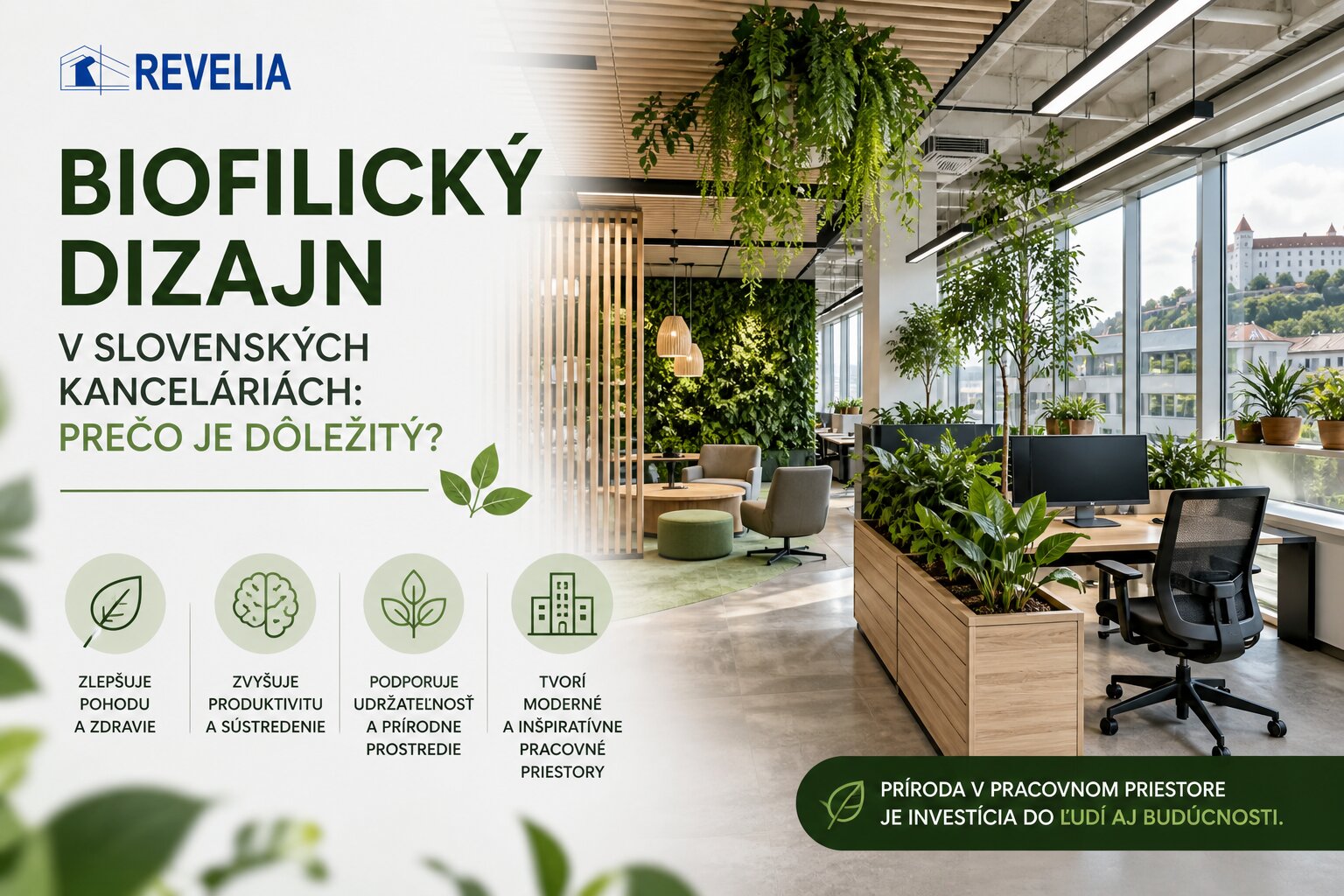 Biofilicky dizajn v slovenských kancelariach
